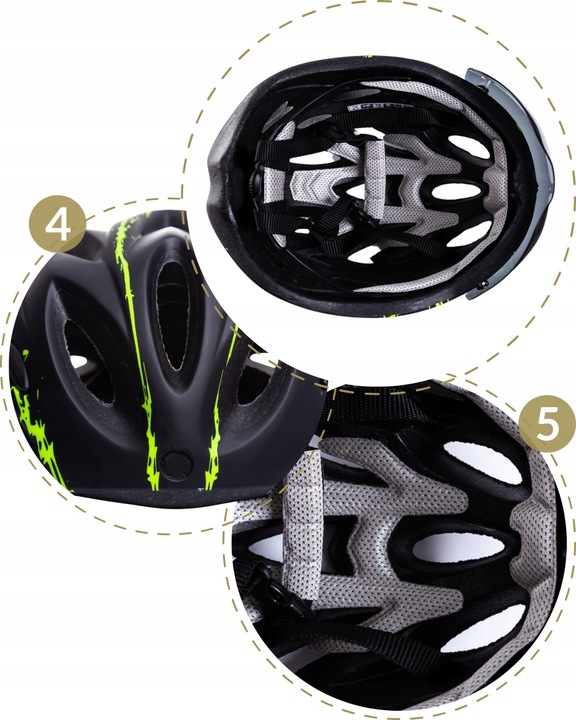 KASK ROWEROWY Z OKULARAMI LEKKI REGULOWANY ERCOLE