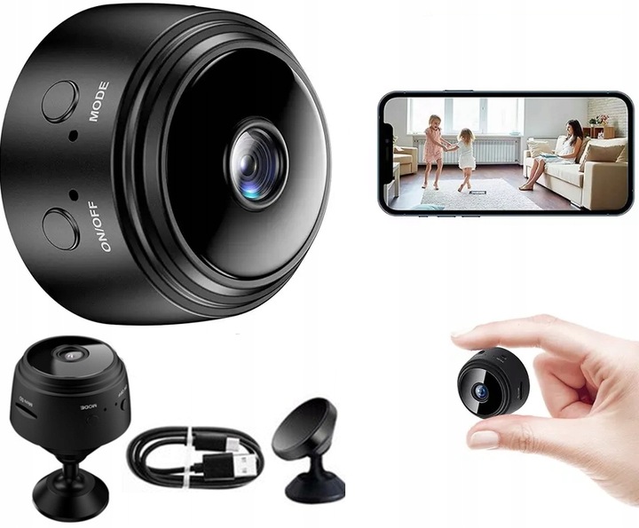 Mini Kamera Szpiegowska FullHD WIFI ukryta