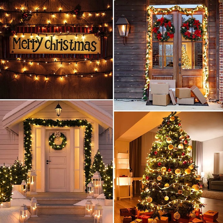 LAMPKI CHOINKOWE 500 LED ZEW/WEW BIAŁE CIEPŁE