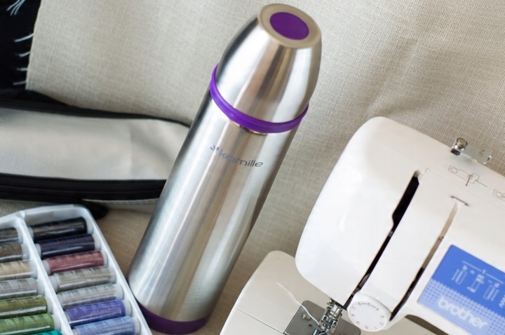 KUBEK TERMICZNY TERMOS STALOWY 100% SCZELNY pojemny bidon KAMILLE 1l