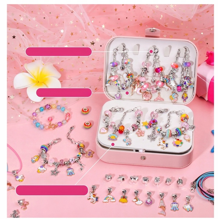 150EL IDEALNY PREZENT ZESTAW DO ROBIENIA BRANSOLETEK I NASZYJNIKÓW