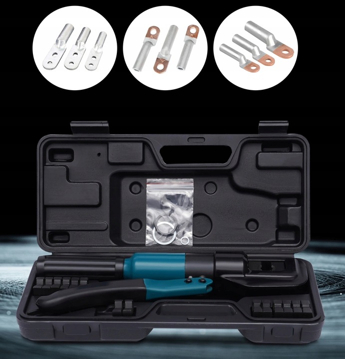 ZACISKARKA HYDRAULICZNA PRASKA DO KABLI PRZEWODÓW MATRYCE 4-70 MM