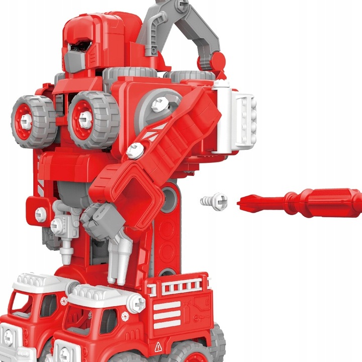 5w1 AUTO ROBOT DO SKŁADANIA ŚWIECĄCY DŻWIĘKI DLA DZIECI KOPARKA DŻWIG