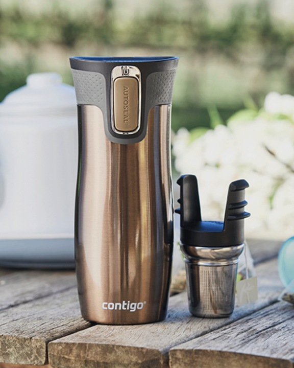 Kubek termiczny Contigo West Loop 2.0 470 ml Kwiaty - Latte