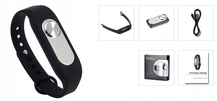 OPASKA BRELOK DYKTAFON PODSŁUCH 8GB 20H 128KBPS