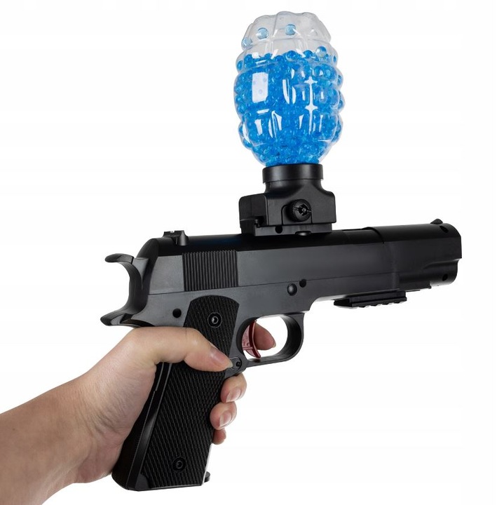 PISTOLET KARABIN AUTOMATYCZNY NA KULKI ŻELOWE AKUMULATOR OKULARY + KULKI