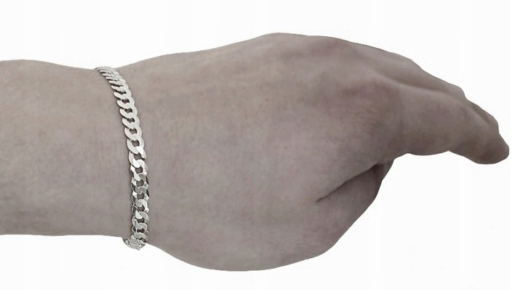 Bransoletka Srebrna Pancerka Pełna Diamentowana 5,00 mm Grawer Gratis