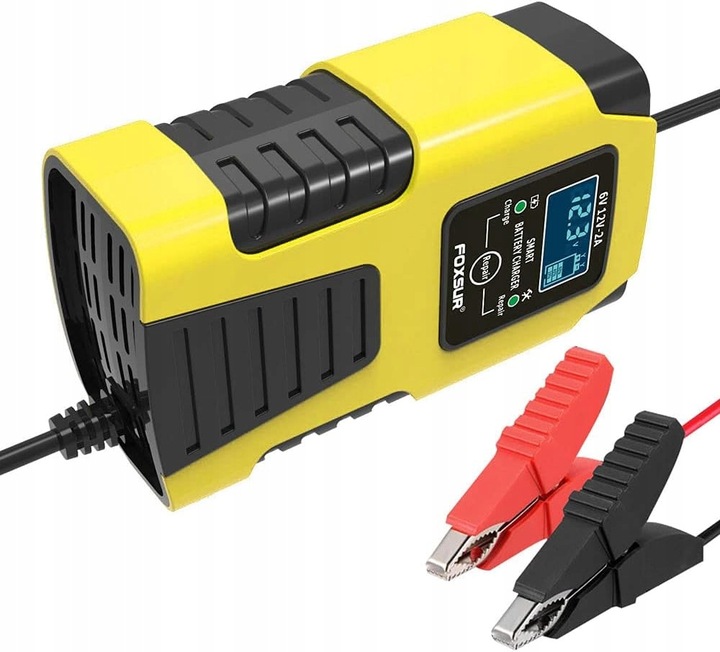 Prostownik Samochodowy do Akumulatorów 6V 12V 2A Ładowarka FUNKCJA NAPRAWY