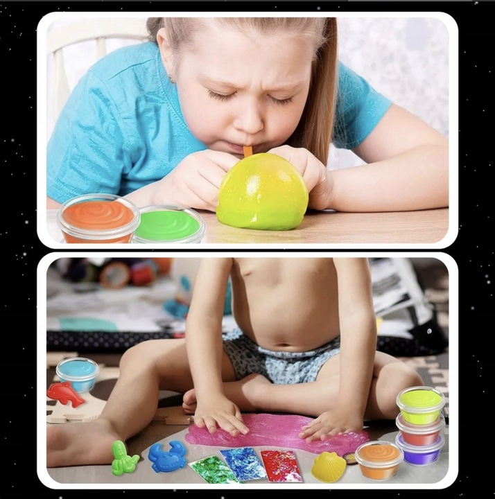 ZESTAW SLIME DO ROBIENIA GLUTÓW WIELKI KREATYWNY 120w1 BOX FABRYKA PREZENT