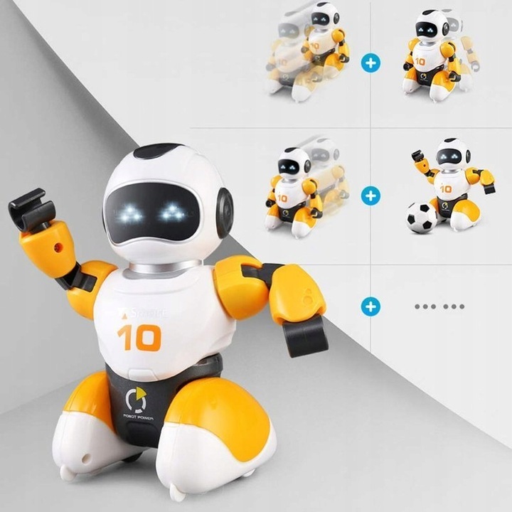 FOOTBALL ROBOT 2 STEROWANE ROBOTY KNABO GRAJĄCE W PIŁKĘ