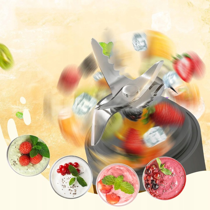 BEZPRZEWODOWY PRZENOŚNY BLENDER TURYSTYCZNY 600ML do Smoothie do Koktajli