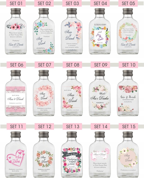 Butelka upominek na wieczór kawalerski BUTELKI Setki z nadrukiem UV napisem