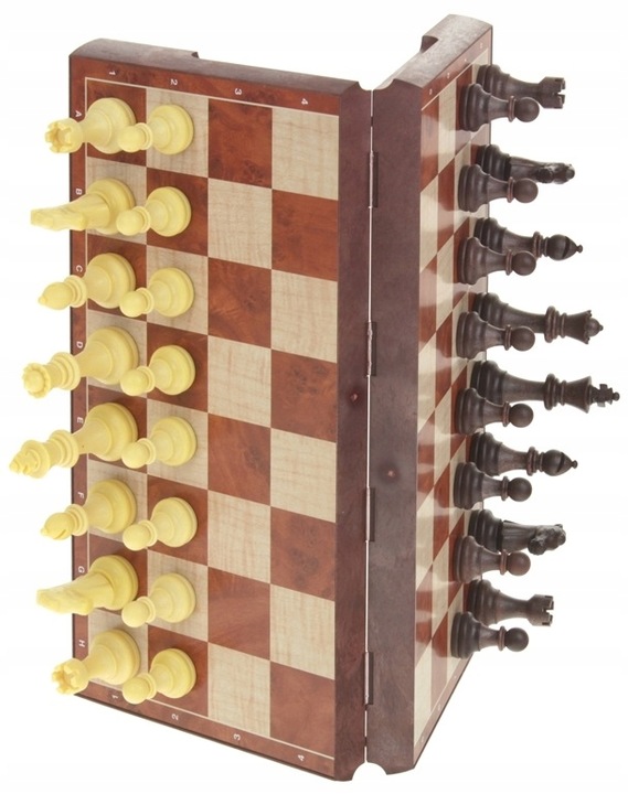 Szachy Warcaby Magnetyczne Klasyczne Duże na Magnes Gra 2w1 31x31 cm