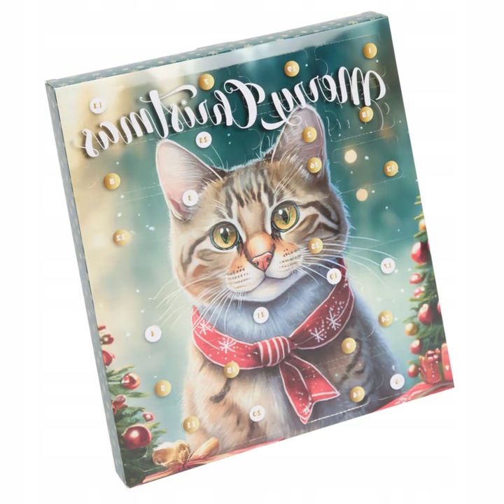 KALENDARZ ADWENTOWY 2024 DLA KOTA ZESTAW NA PREZENT PRZYSMAKI 24 DNI ŚWIĘTA