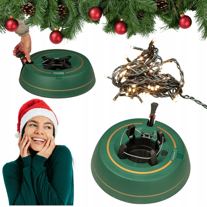 STOJAK CHOINKOWY KAMAI PODSTAWKA NA CHOINKĘ 2M + GRATIS 100 LAMPEK LED