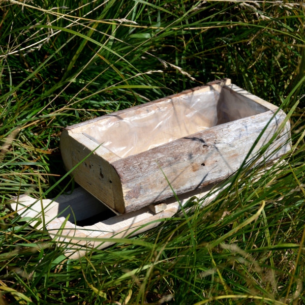 Doniczka donica sanki drewniane kory sanie duże