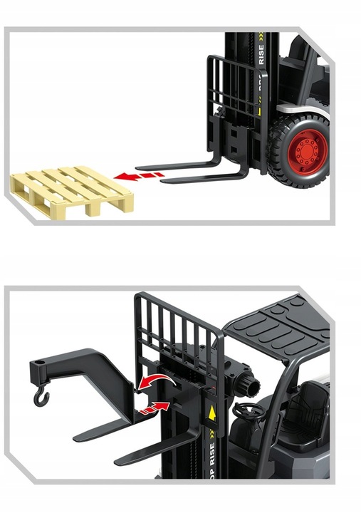 DUŻY WÓZEK WIDŁOWY Z NAPĘDEM Z PALETĄ DŻWIĘKI SZTAPLARKA WIDLAK GUMOWE KOŁA