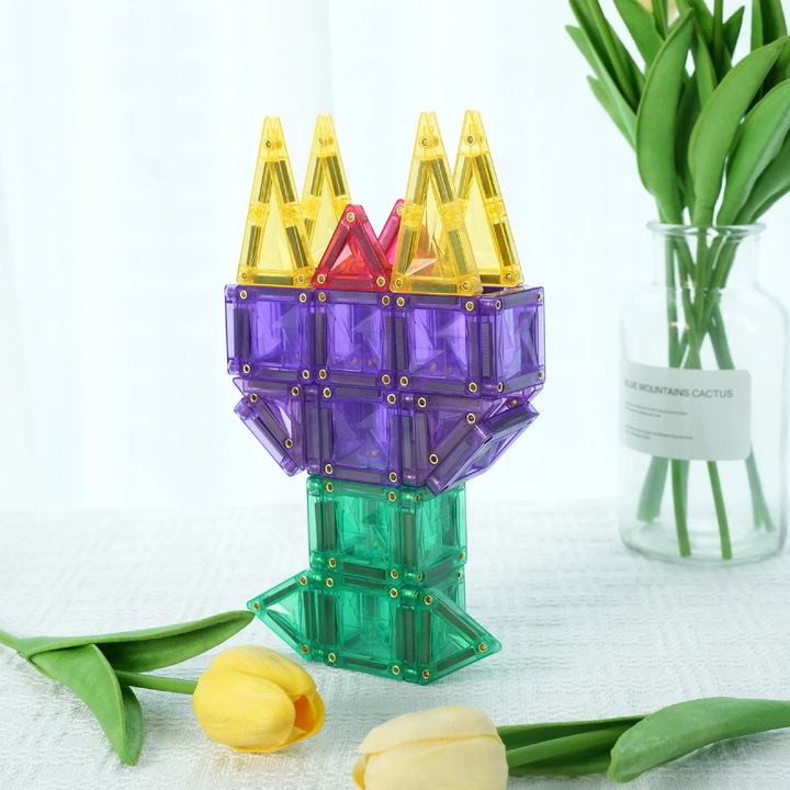 MINI Klocki Magnetyczne MAGNICREATIX Mini Tiles – 28 el. + 2 GRATIS!