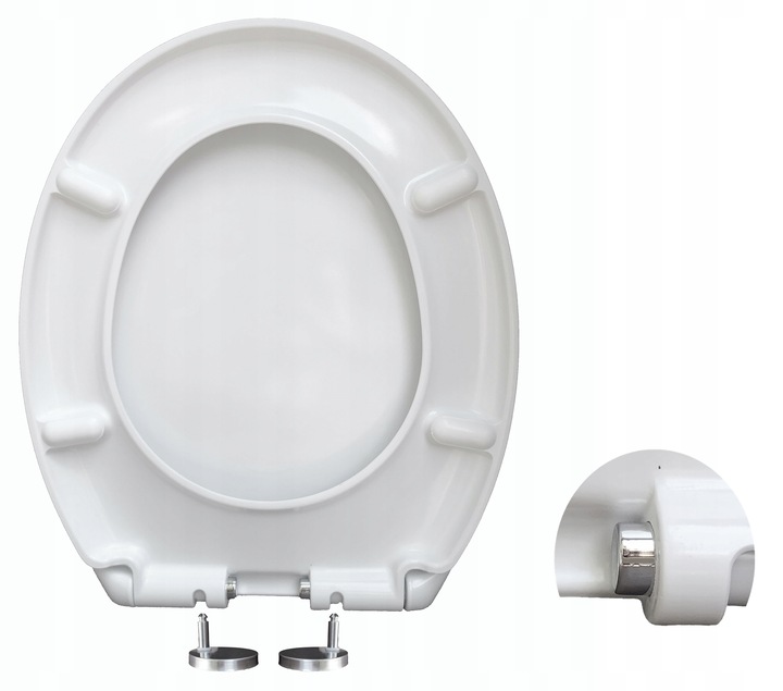 Deska sedesowa wolnoopadająca WC twardy duroplast uniwersalna wypinana kołk