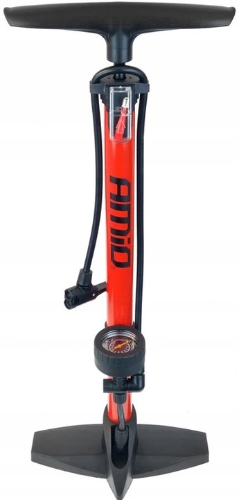 STACJONARNA POMPKA ROWEROWA METALOWA MANOMETR AMIO