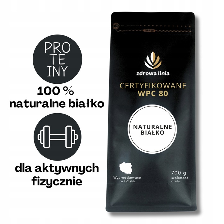 Certyfikowane Białko WPC 80 naturalne