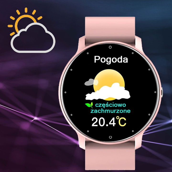Zegarek damski SMARTWATCH SMS KROKI PULS POLSKIE MENU