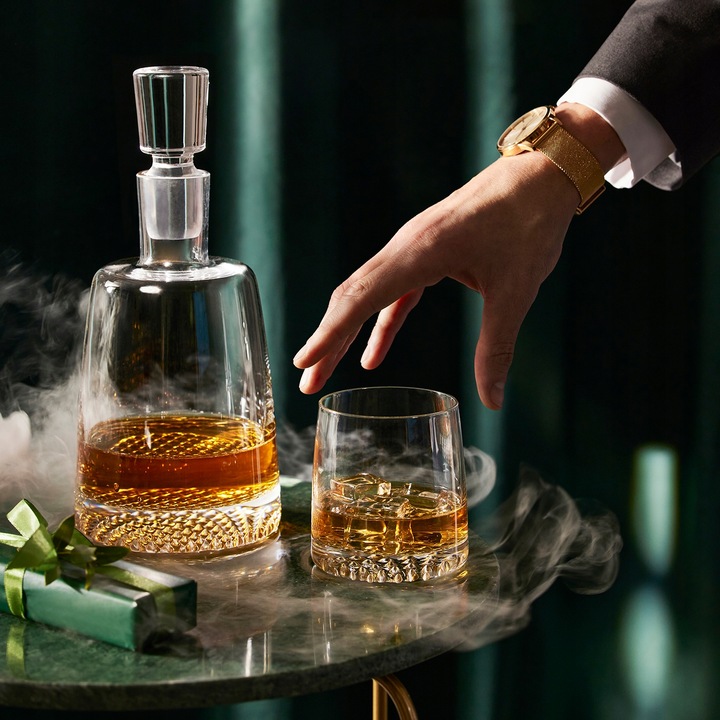 Komplet do whisky Fjord KROSNO zestaw karafka 6 szklanek