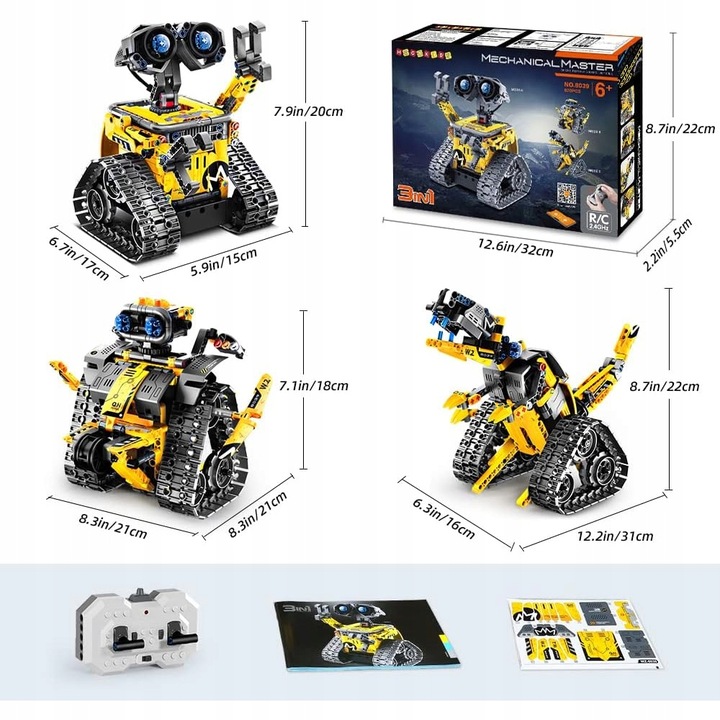 PROGRAMOWALNY ROBOT ZESTAW KONSTRUKCYJNY APP I PILOT KONTROLA DLA DZIECI