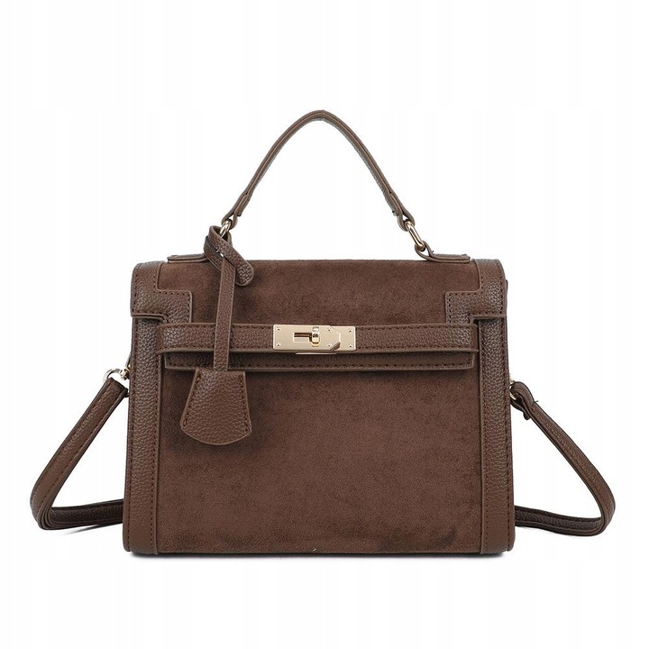 Torebka Gallantry Paris HIT czekoladowa zamsz eco brązowa listonoszka brąz