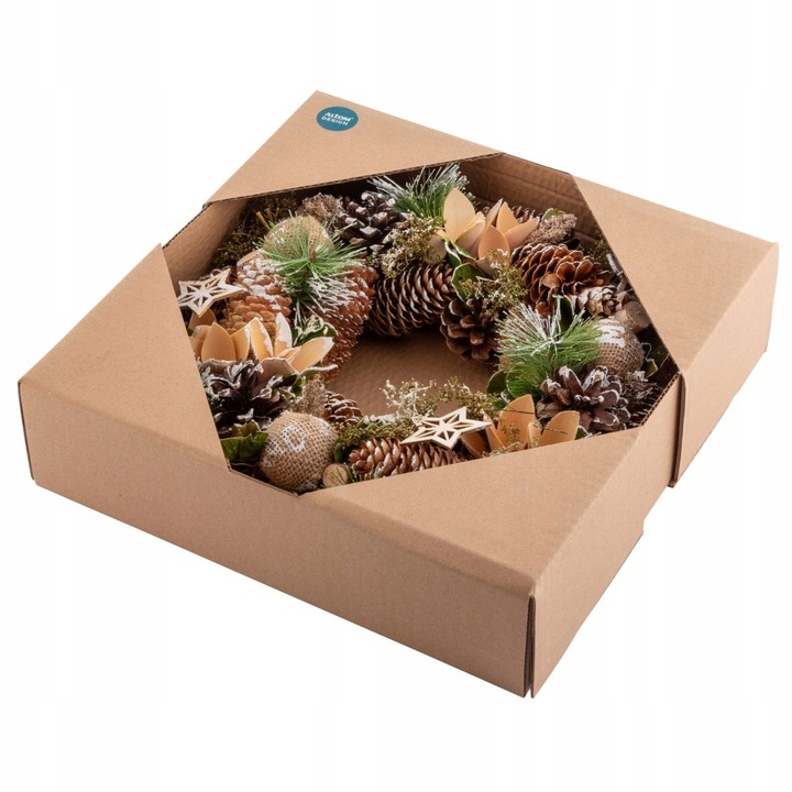 Wianek świąteczny na drzwi stroik wieniec Altom Design szyszki 30 cm