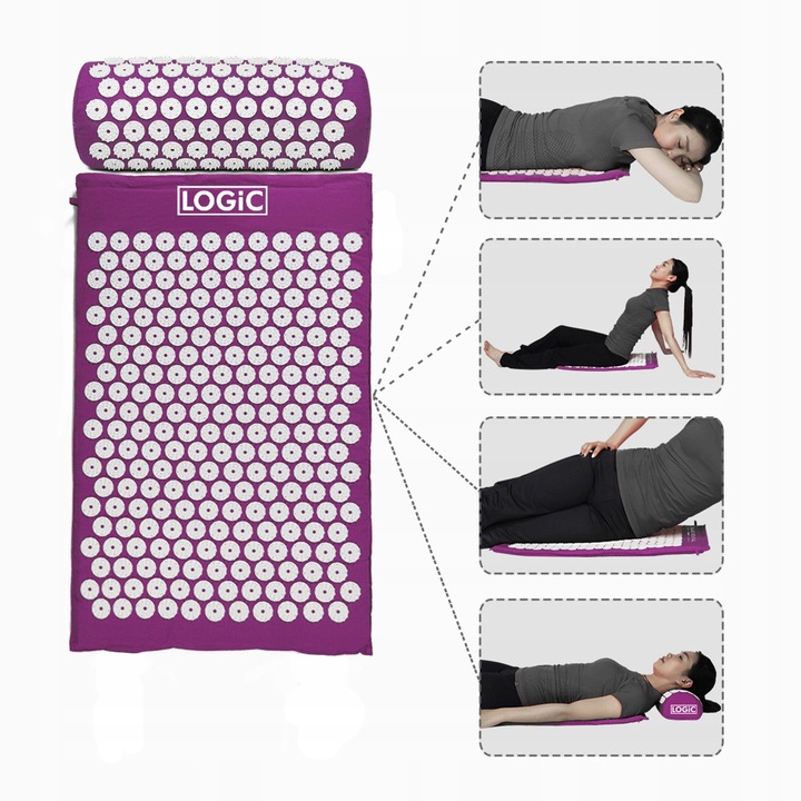 MATA ZDROWOTNA DO AKUPRESURY Z KOLCAMI + PODUSZKA