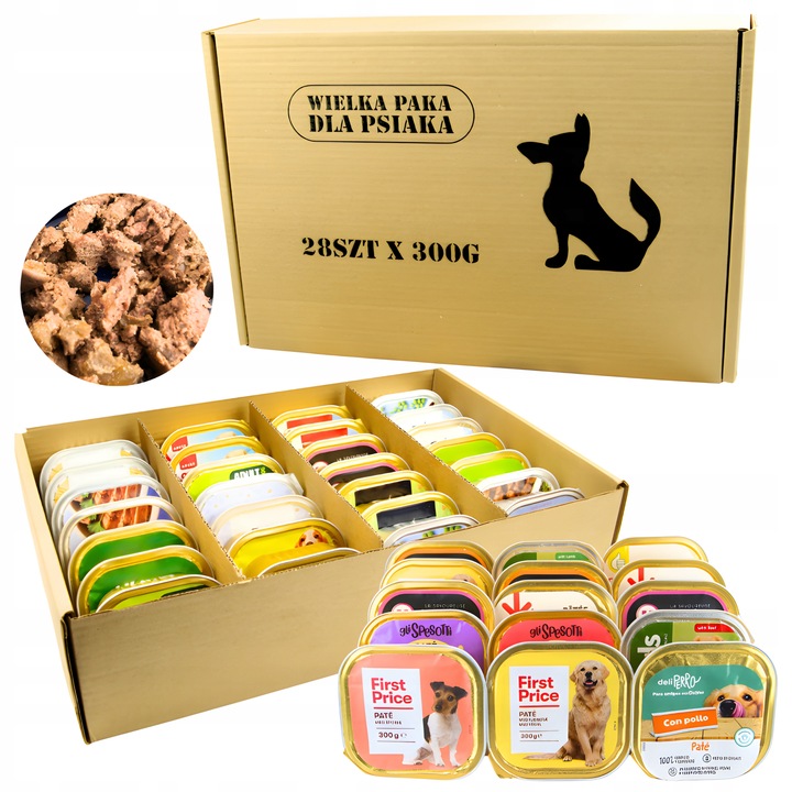 Mokra karma dla Psa Wielka Paka Dla Psiaka Mix Smaków 28 szt x 300g 8,4 kg