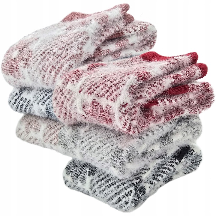 NETi Miękkie Termiczne Skarpety Damskie Ciepłe Włosy Norki Zimowe 6-Pak