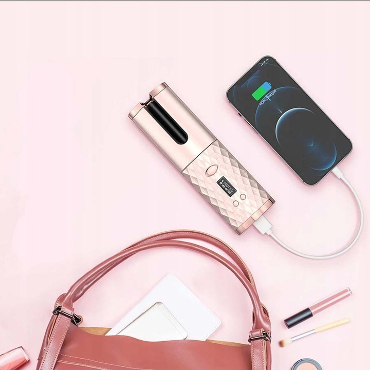 AUTOMATYCZNA LOKÓWKA DO WŁOSÓW Z POWŁOKĄ CERAMICZNĄ LCD