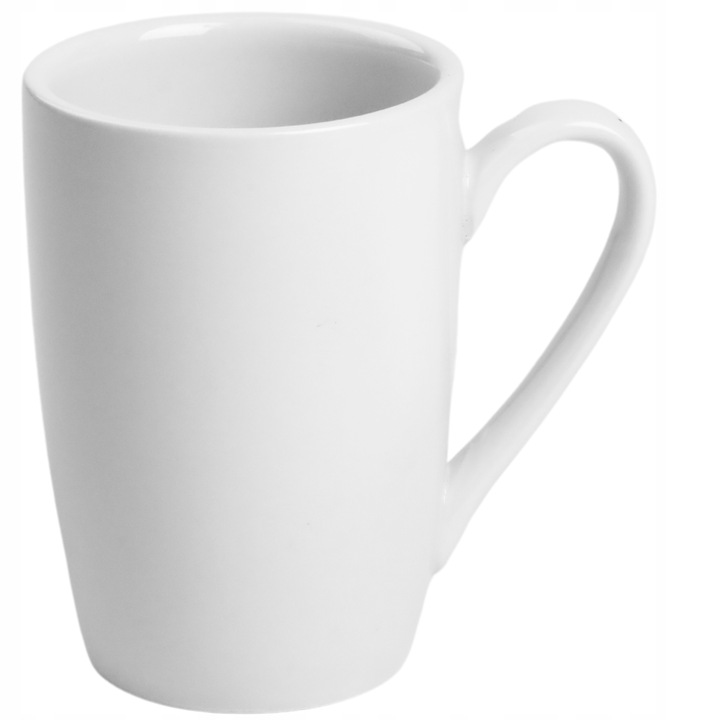 9x KUBEK PORCELANOWY BIAŁY 300ml do KAWY HERBATY NAPOJÓW KUBEK z UCHEM