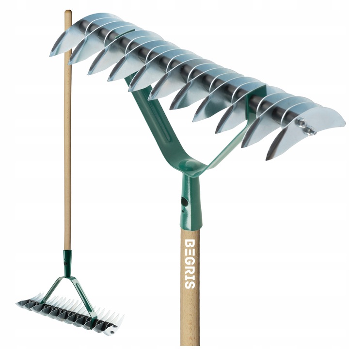 AERATOR RĘCZNY WERTYKULATOR DO TRAWY DWUSTRONNY METAL Z TRZONEM AREATOR