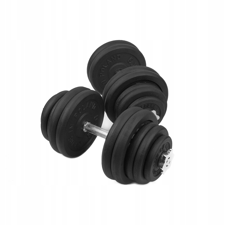 HANTLE ŻELIWNE regulowane 2x35kg gryfy talerze zestaw do treningu 70kg