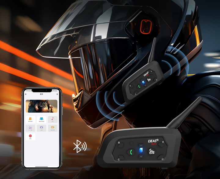 INTERKOM INTERCOM MOTOCYKLOWY EJEAS V6 PRO+ NOWA WERSJA 2024 1200M