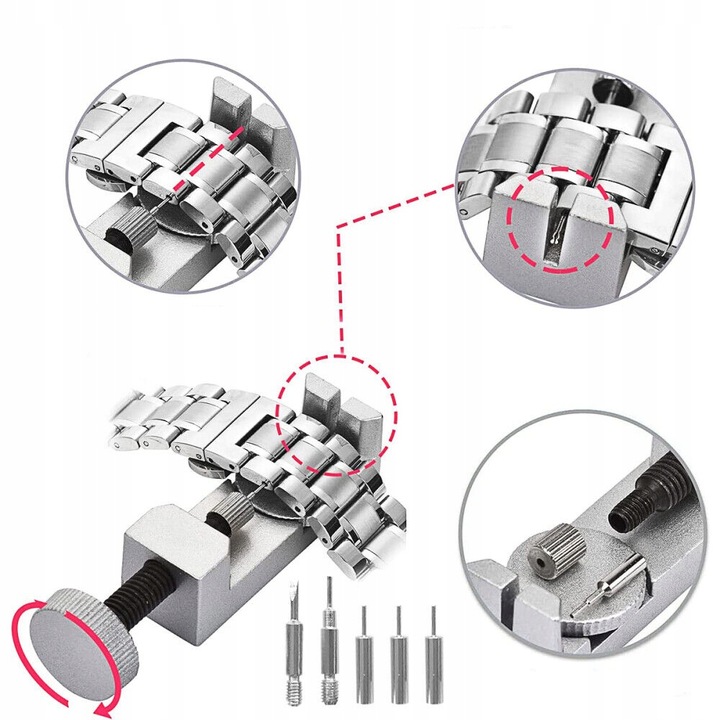 ZESTAW ZEGARMISTRZOWSKI NARZĘDZIA KLUCZ ETUI DO NAPRAWY ZEGARKÓW 162EL