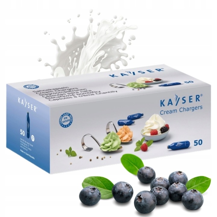 Naboje do Bitej Śmietany Syfonu N2O 50 Sztuk 7,5g Kayser
