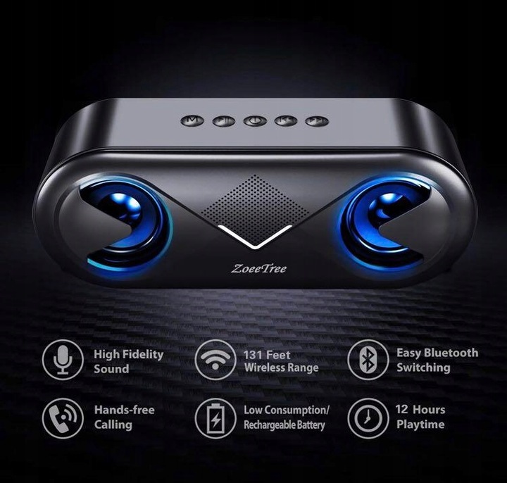 Bezprzewodowy głośnik led ZoeeTree S8