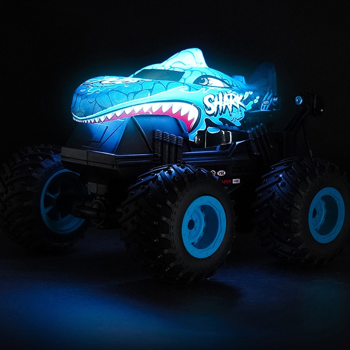 ZDALNIE STEROWANE AUTO REKIN MONSTER TRUCK RC Z MUZYKĄ LED 2.4GHZ OBRÓT 360