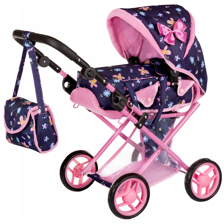 WÓZEK DLA LALEK GŁĘBOKI SPACERÓWKA GONDOLA 3w1 KINDERPLAY TORBA POŚCIEL