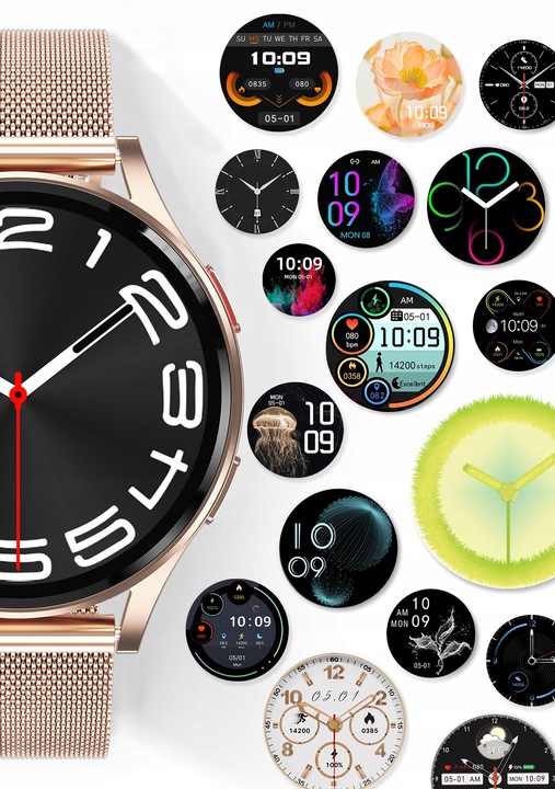SMARTWATCH DAMSKI AMOLED KARDIOWATCH POMIAR EKG HRV CIŚNIENIE ROZMOWY SMS