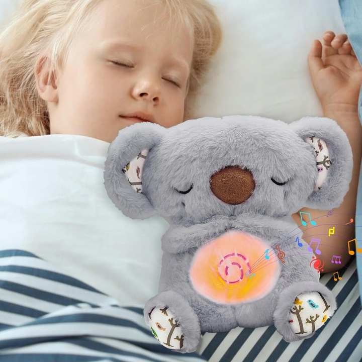 SZUMIĄCY KOALA MIŚ ODDYCHAJĄCA PRZYTULANKA MASKOTKA SZUMIĄCA USPOKAJACZ