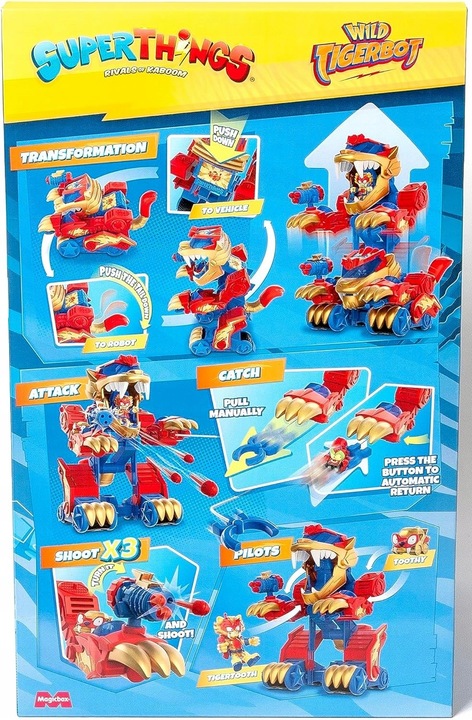 Zestaw Magicbox SuperThings Wild Tigerbot transformer zmienia się w pojazd