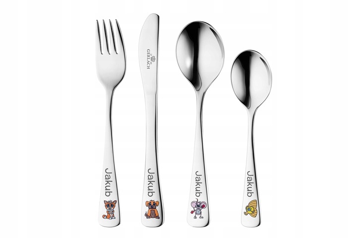 Sztućce dla Dzieci Gerlach Pychotki GRAWER PREZENT na Chrzest Roczek