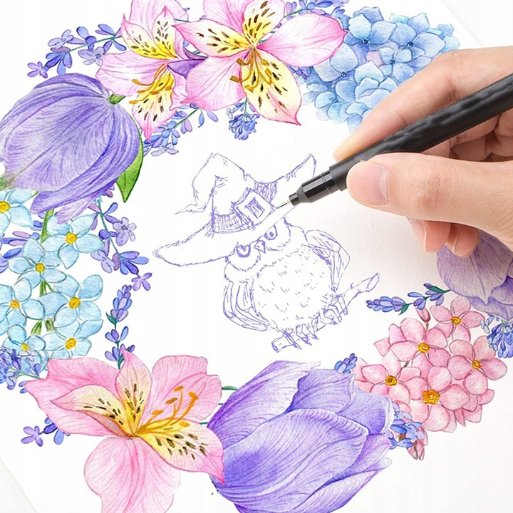 100 KOLORÓW DŁUGOPISY PISAKÓW DUAL BRUSH AKWARELI