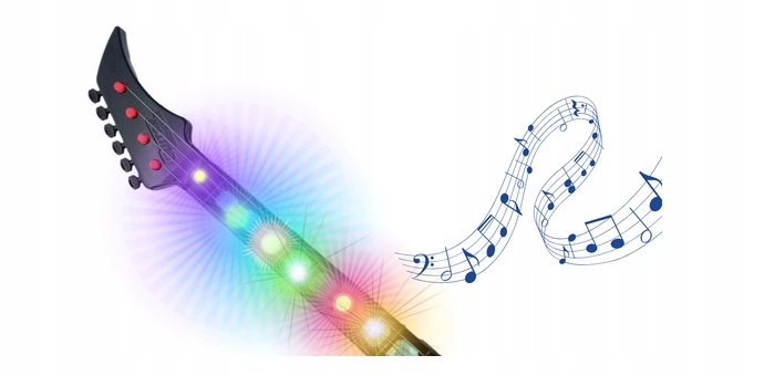 GITARA ELEKTRYCZNA Rokowa Dla Dzieci GRA ŚWIECI Niebieska