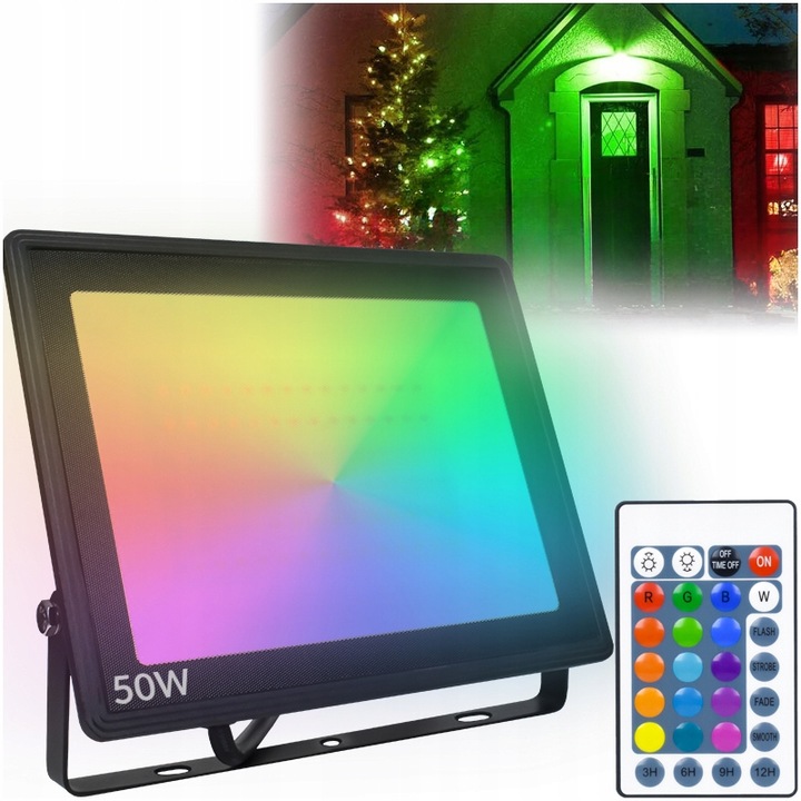 ZEWNĘTRZNE KOLOROWE OŚWIETLENIE LED ŚWIĄTECZNE LAMPKA ILUMINACJA FLASH IP66